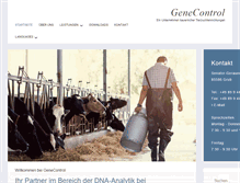 Tablet Screenshot of genecontrol.de